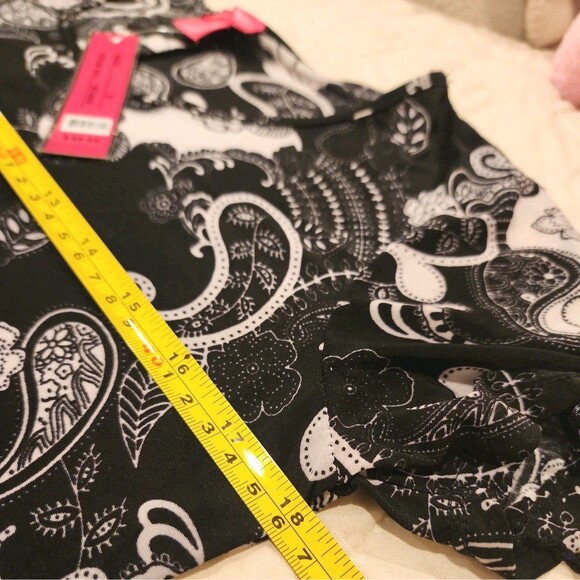 NWT Prestige Edge Women's Small Stretch Asymmetrical hemline Paisley relaxed fit - Picture 6 of 7